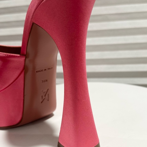 🌹AMINA MUADDI🌹 Dalida Satin Platform Mules Size: 36.5 - Picture 7 of 15